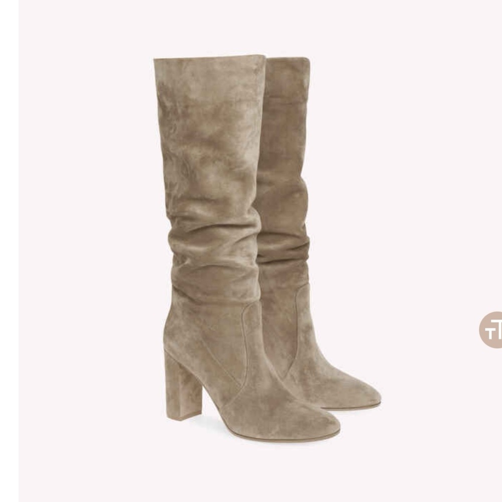 BNIB Gianvito Rossi gray knee high boots glen